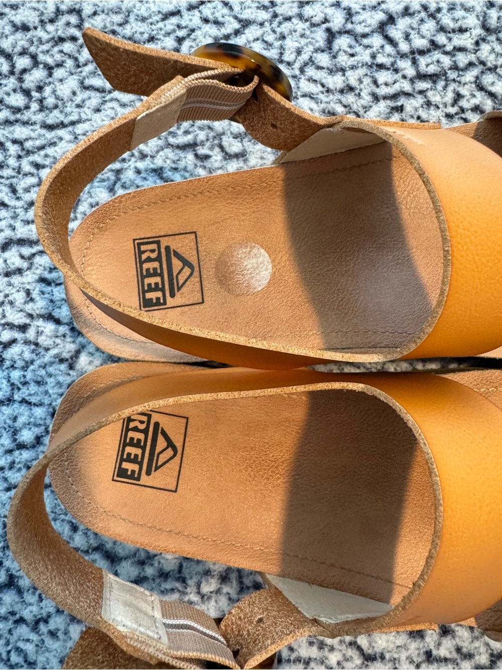 Reef Cognac Leather Double-Strap Slingback Sandals - Picture 3 of 4